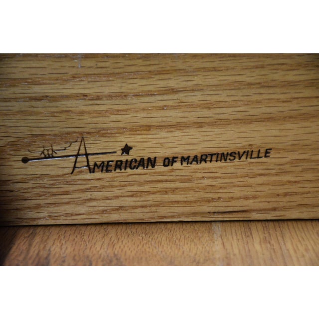 1960s Refinished 78” American of Martinsville Walnut and Brass Dresser For Sale - Image 12 of 12