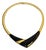 Monet 1970s-80s Gold Tone/Black Enamel Collar Necklace For Sale