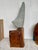 Mid-Century Modern Vintage Modern Granite Brass and Wood Abstract Minimalist Sculpture For Sale - Image 3 of 9