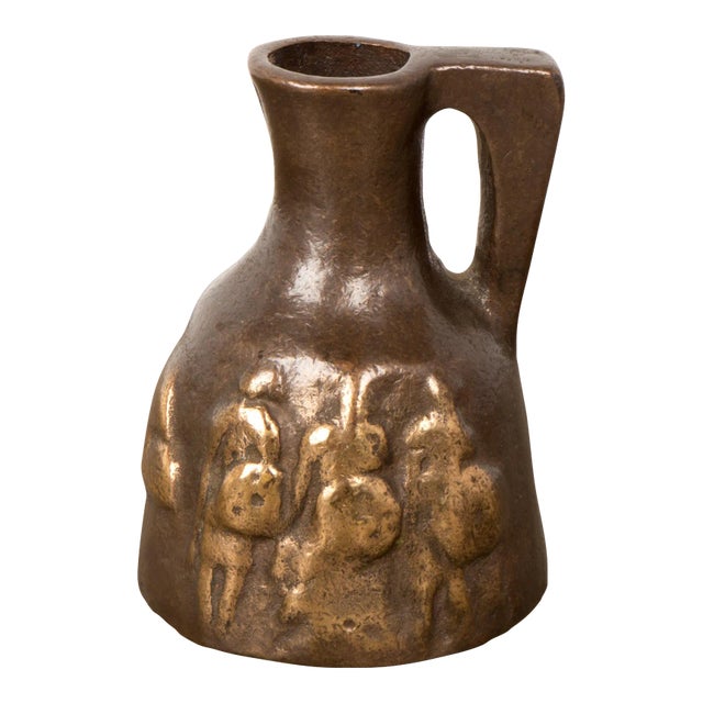 Bronze Relief Vase by Horst Dalbeck, 1960s For Sale