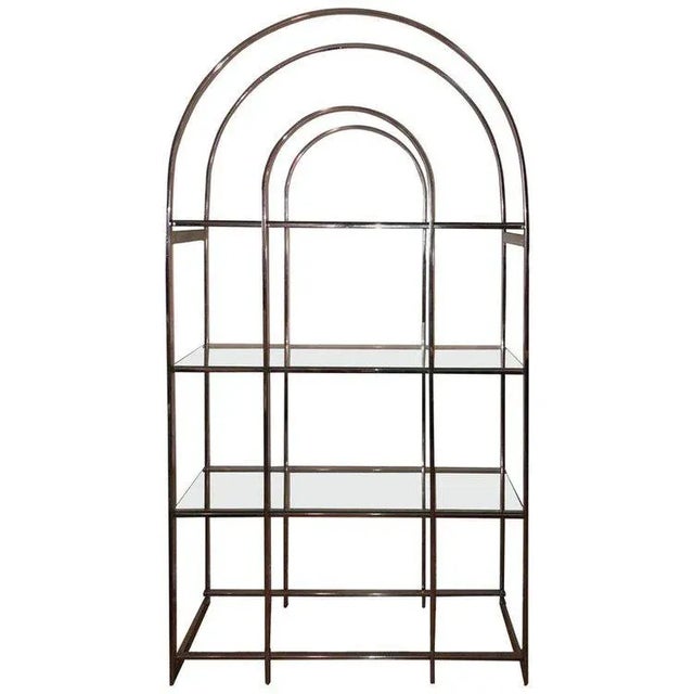 1970s Milo Baughman Style Chrome Etagere For Sale - Image 10 of 12