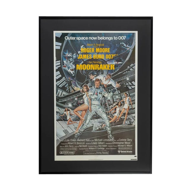 Moonraker Movie Poster with Roger Moore For Sale
