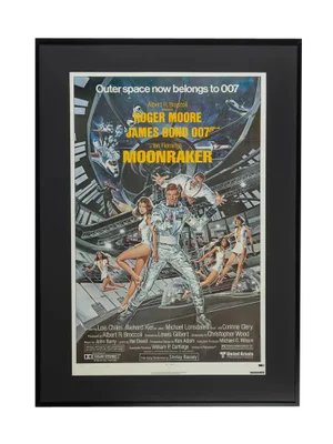 Moonraker Movie Poster with Roger Moore