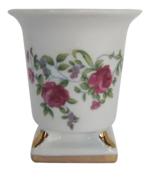 White Porcelain Urn With Roses