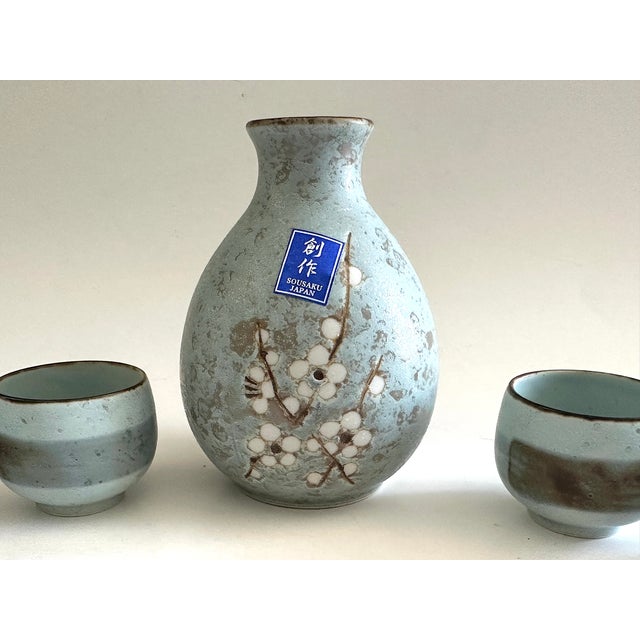 Japanese Japanese Ceramic Sake Set For Sale - Image 3 of 11