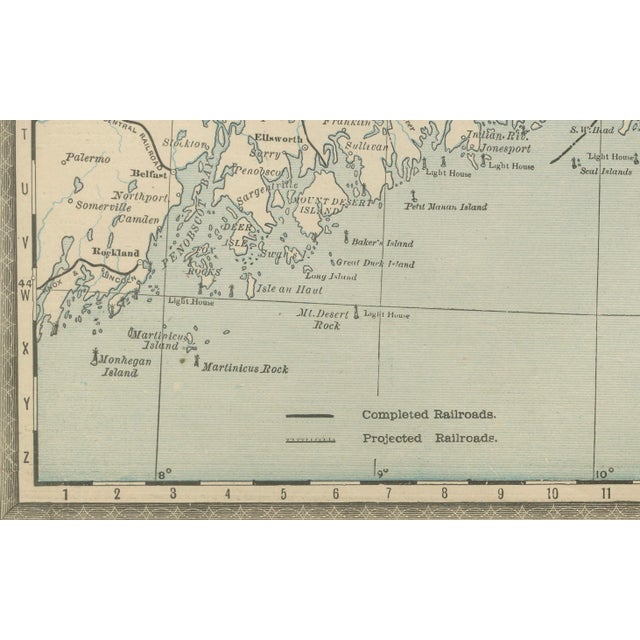 Antique Map of Nova Scotia, 1888 For Sale - Image 3 of 12