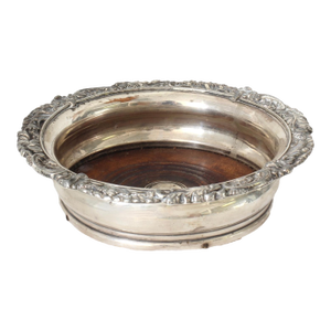 Antique English Silver-Plate Wine Coaster