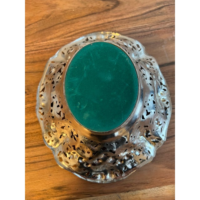 1970s Godinger Repousse Filigree Silver Plated Bowl For Sale - Image 10 of 11