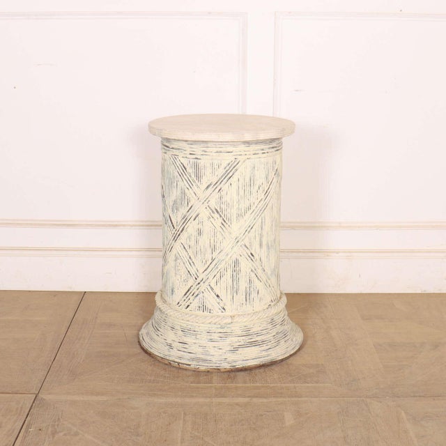 English Cylindrical Sculpture Stand For Sale - Image 8 of 8