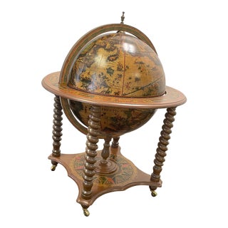 1970s Italian MCM World Globe Cocktail Bar For Sale
