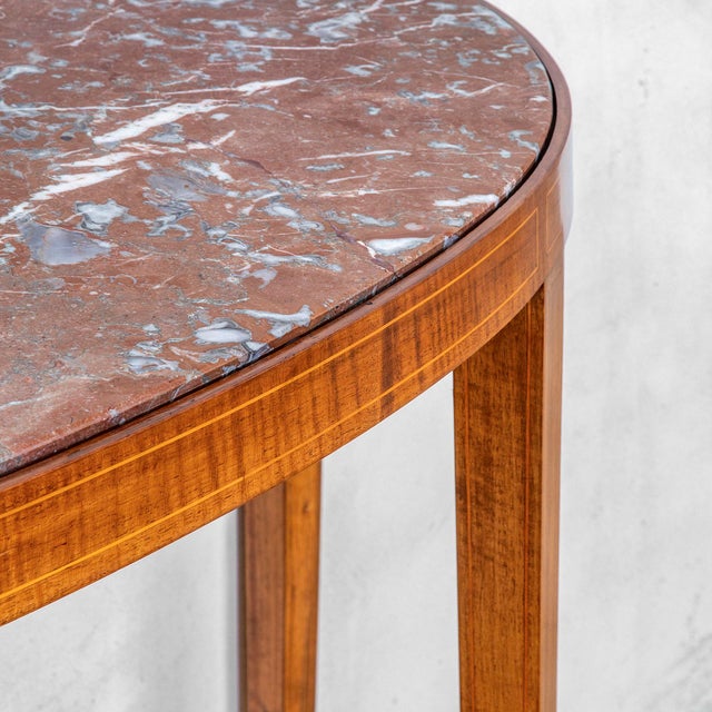 1950s Console Table with Marble Top attributed to Paolo Buffa, 1950s For Sale - Image 5 of 7