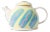 Feltman Langer Postmodern Hand-Painted Ceramic Teapot For Sale