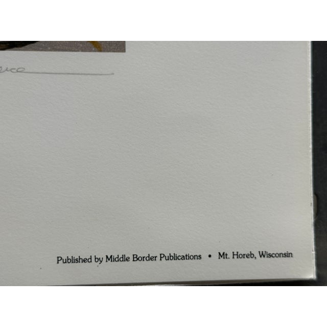 1980s 1980s Daniel Pierce Ltd. Ed. Print Signed & Numbered 'Silent Owl" Snowy Owl Rare HTF For Sale - Image 5 of 5