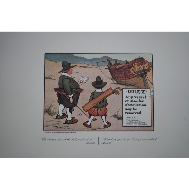Complete Set of Charles Crombie's Rules of Golf Illustrations for Perrier (24 Prints) Circa 1960 For Sale - Image 12 of 18