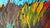 Large Contemporary Painting by Vincent Golshani featuring layering Coastal Tones of blues, Green, Ivory ,Gold and soft...