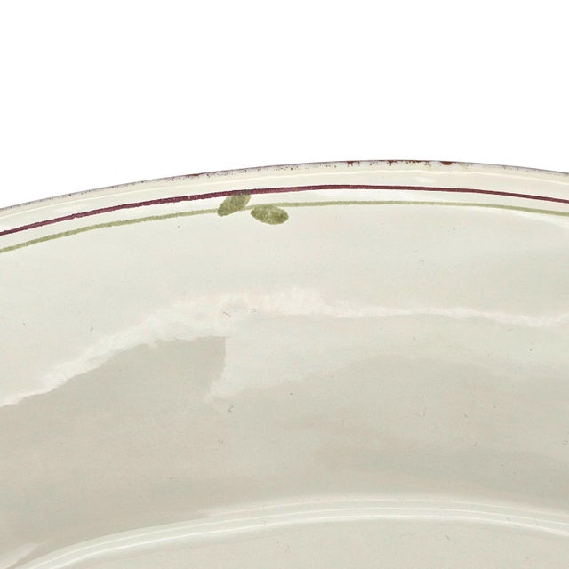 Ivory Vietri Fiori Di Bosco Hand-Painted Italian Oval Serving Platter 19.25" For Sale - Image 8 of 13