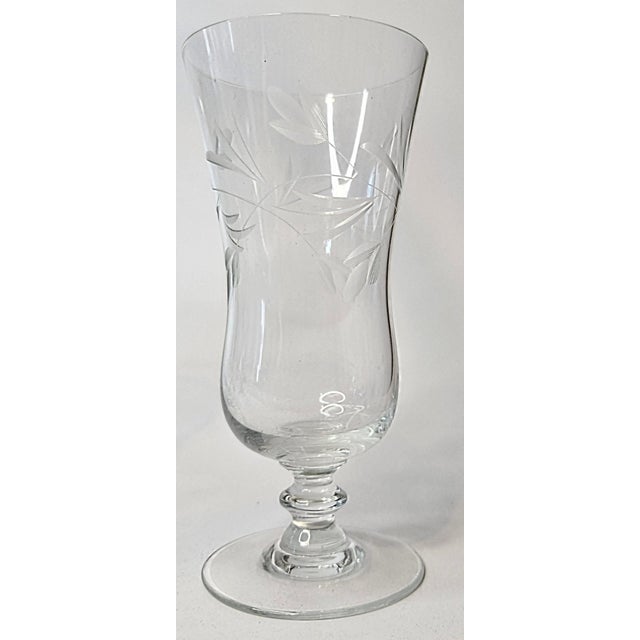 Handcut Vintage Romanian Parfait Glasses- Set of Eight For Sale - Image 14 of 14