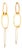 90s Herve Van Der Straeten Hoop Earrings Gold Plated Signed Vintage, A Pair For Sale