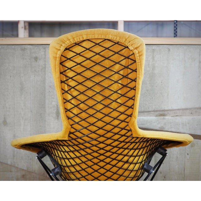 Bertoia Bird Chair in Hopsack Orange by Harry Bertoia for Knoll International, 1990s For Sale - Image 6 of 9