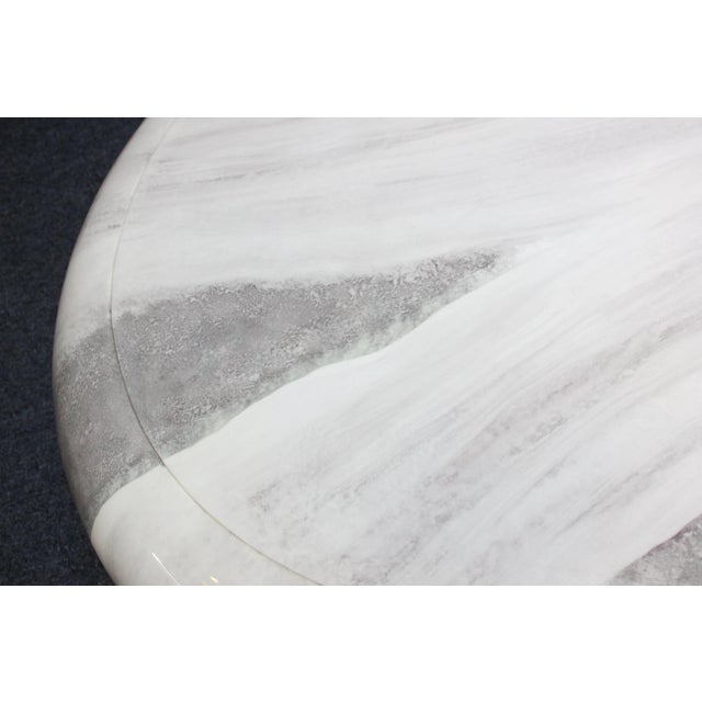 Plastic Vintage Faux-Marble Resin "Mushroom" Coffee Table For Sale - Image 7 of 13