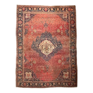 Old-World Antique Ferahan Sarouk Dainty Flora & Suspended Vines Rug 10.5 x 13.3 For Sale