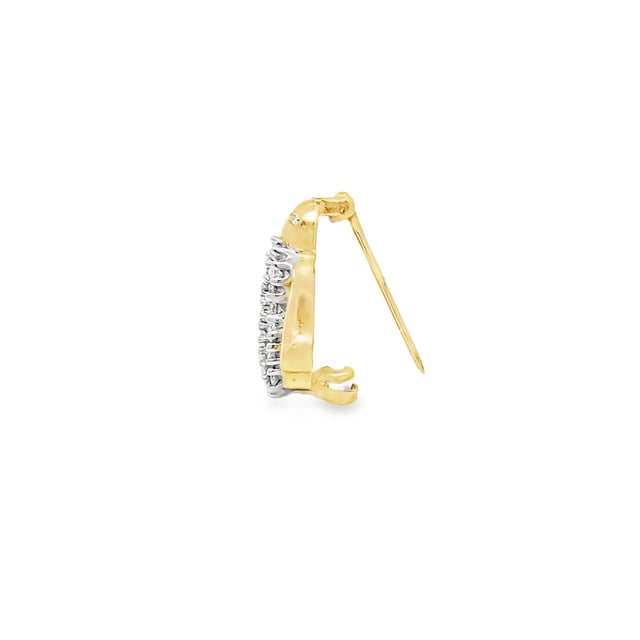 Gold 14k Yellow Gold 0.6ctw Diamond Studded Bee Brooch For Sale - Image 8 of 8