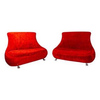 Jeannie Two-Seater Sofas in Fabric from Bretz, Set of 2 For Sale