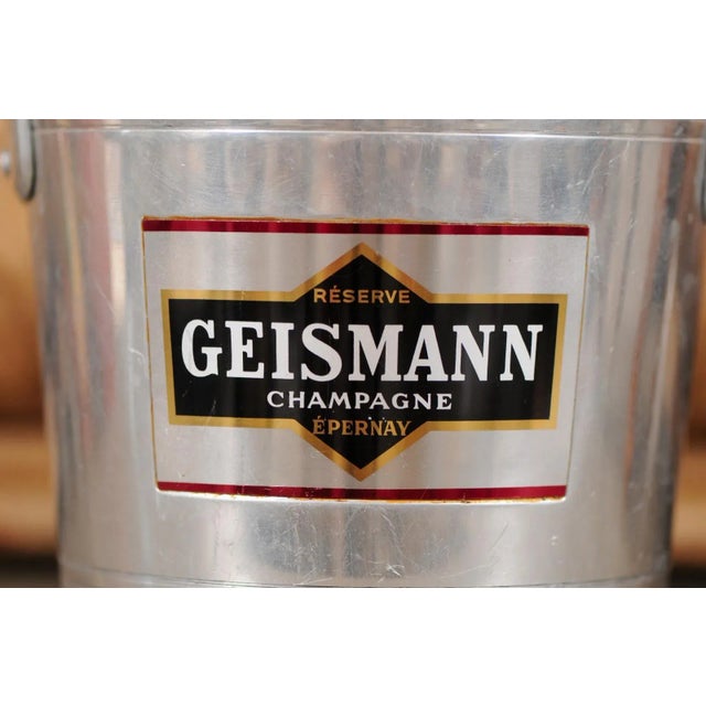 Silver French 19th Century Aluminum Champagne Bucket with Geismann Epernay Label For Sale - Image 8 of 13