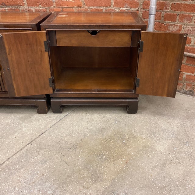 Chinoiserie 1970s Drexel Night Table Set, 2 Pieces For Sale - Image 3 of 11