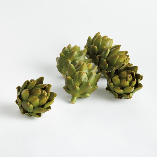 Realism Faux Artichokes 4.5" St/6 For Sale - Image 3 of 6