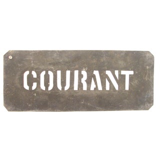 French Zinc Stencil For Sale
