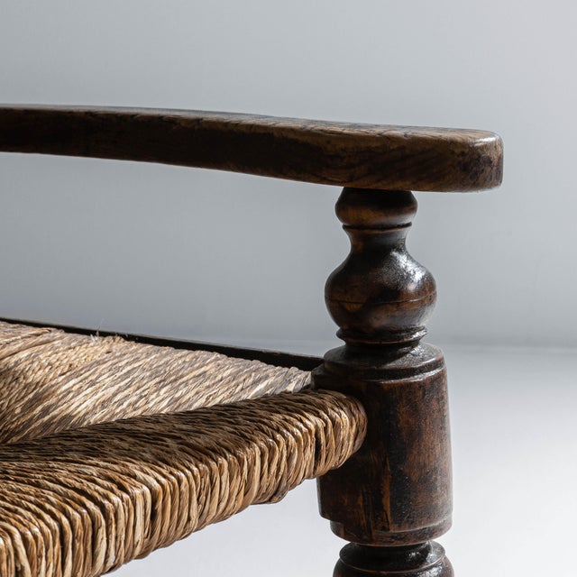 19th Century English Lancashire Ash and Elm Spindle Wingback Chair For Sale - Image 11 of 18