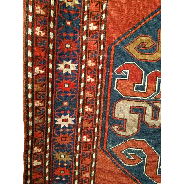 Antique Cloudband Kazak Area Rug, Hand-Knotted Wool, Geometric Design, 1800s For Sale In Chicago - Image 6 of 10