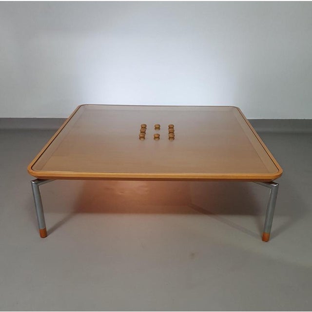 Coffee Table with Cork and Glass Top For Sale - Image 11 of 18