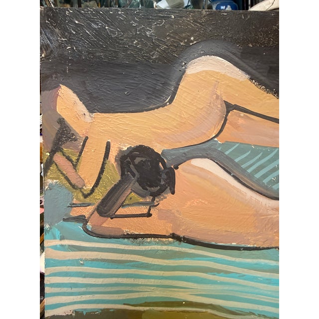 Small Figure Study Oakland Studio Painting For Sale - Image 4 of 5