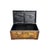 Vintage Distressed Brick Red Brown Lotus Cranes Oriental Wood Trunk Table For Sale - Image 9 of 12