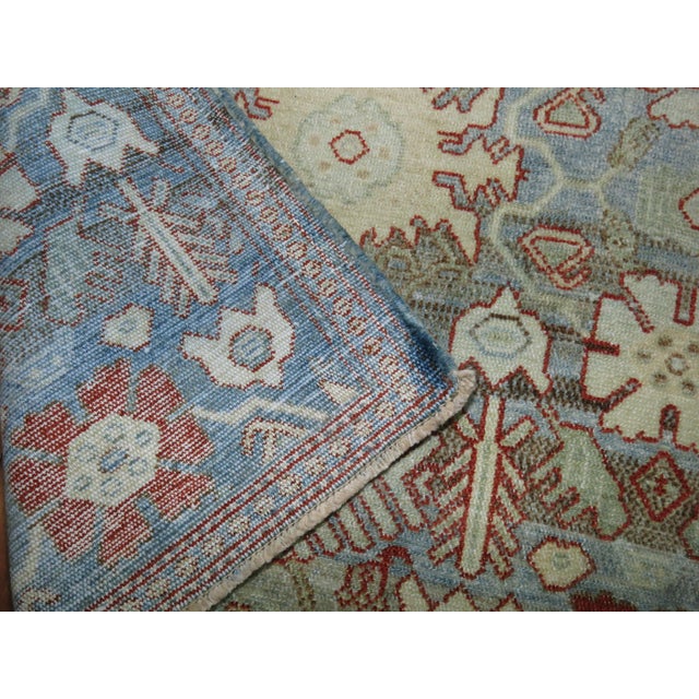 Gray, light blue, brow, hint of red 20th century Persian Senneh mat size rug. Measures: 1'7" x 2'8" Antique Senneh rugs...