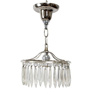 P302 1920's Silver Crystal Pendant For Sale