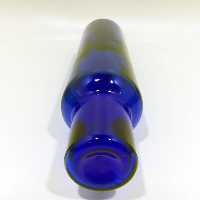 Metal 1940s Cobalt Glass Rolling Pin For Sale - Image 7 of 10