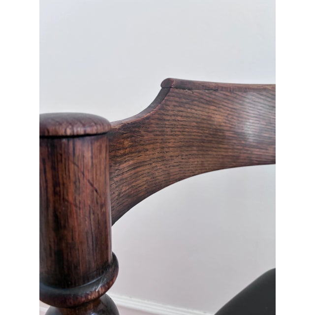 Brown Antique Edwardian Bobbin Corner Chair, English 1900 For Sale - Image 8 of 14