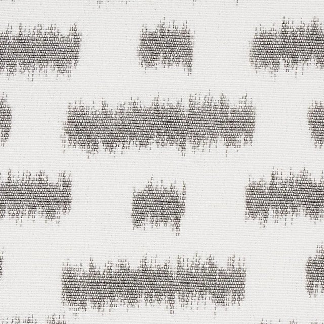 Boho Chic Sample - Schumacher Abstract Ikat Fabric in Charcoal For Sale - Image 3 of 4