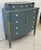 Late 19th Century Antique Sheraton Style Bowfront Chest of Six Drawers With Locks and Key, New Paint and Knobs For Sale - Image 5 of 18