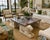 Monumental Italian Florentine Lion Coffee Table with Breccia Marble Top A striking and architecturally scaled cocktail...