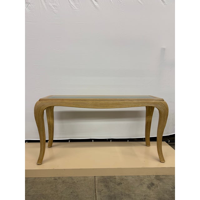 Mid-Century Modern 1970s A Gabriella Crespi Style Pencil Reed Console and Side Table For Sale - Image 3 of 12