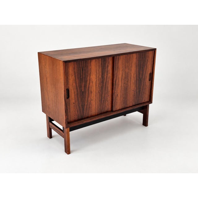 Low Sideboard in Rosewood with Sliding Doors, Denmark, 1960s For Sale - Image 11 of 18