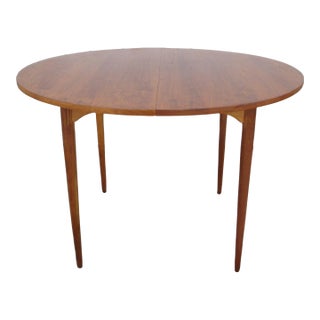 Mid 20th Century Brown Saltman of California Round Teak Dining Table by John Keal For Sale