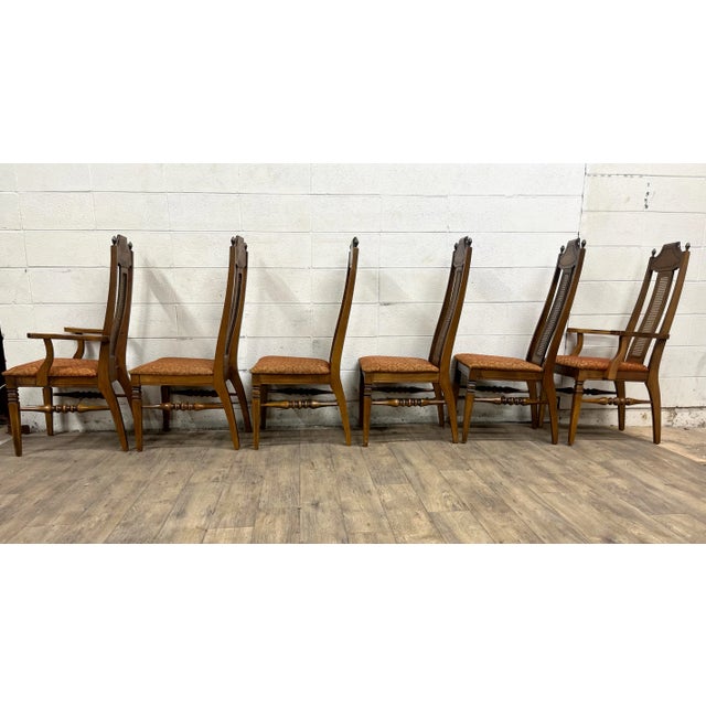 Vintage Garrison Furniture Co Italian Provincial Style Cane Back Dining Chairs For Sale In Kansas City - Image 6 of 10