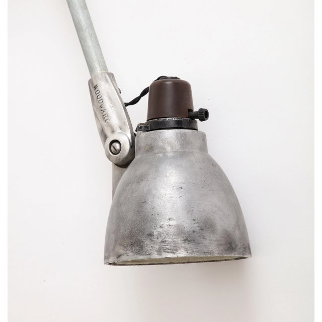 Silver Industrial Anglepoise Wall Mounted Cast Iron Sconce, C. 1940 For Sale - Image 8 of 13