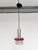 Red Chrome with Red Glass Ceiling Lamp attributed to Raak Design Team for Massive Lighting, 1960s For Sale - Image 8 of 12