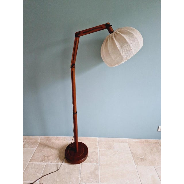 Wood Scandinavian Teak Lamp, 1970s For Sale - Image 7 of 18